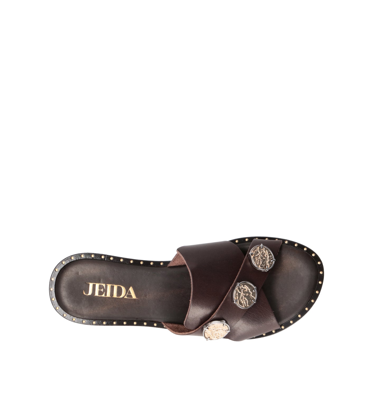 JEIDA Ciabatta donna caffè in pelle