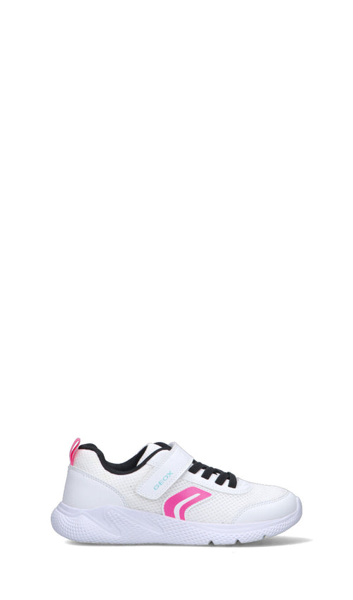 GEOX Sneaker bimba bianca/rosa