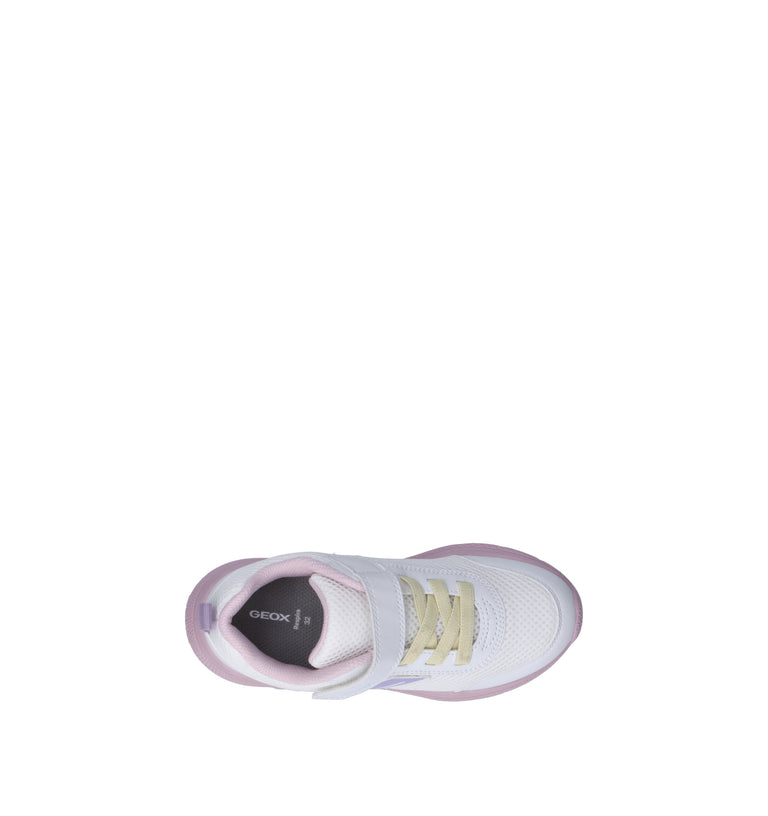 GEOX Sneaker bimba bianca/rosa