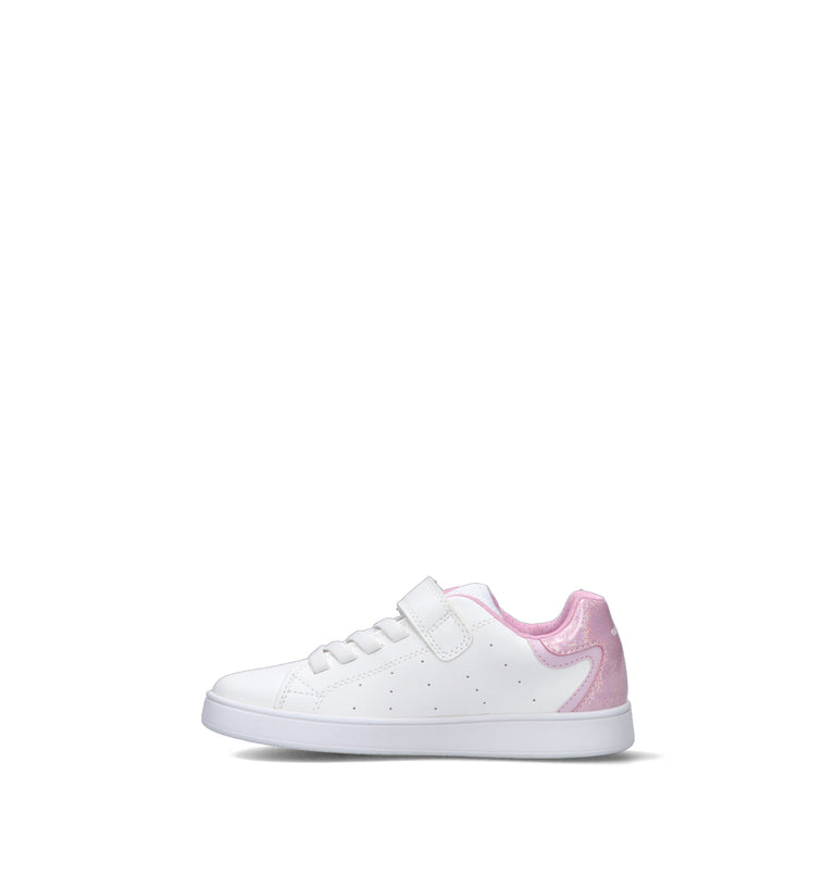 GEOX Sneaker bimba bianca/rosa