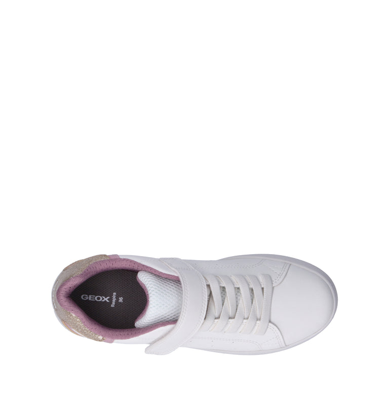 GEOX Sneaker ragazza bianca/oro