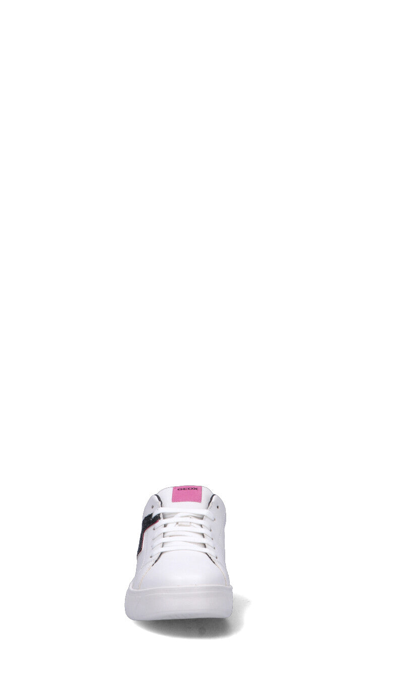 GEOX Sneaker ragazza bianca, nera, argento