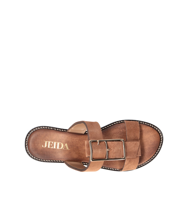 JEIDA Ciabatta donna cuoio in suede