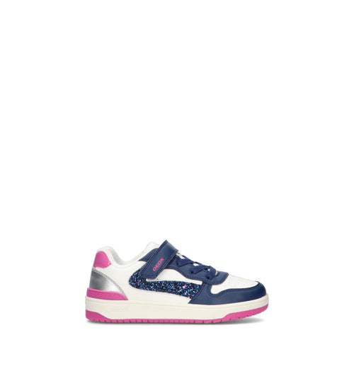 GEOX Sneaker bimba bianca/blu