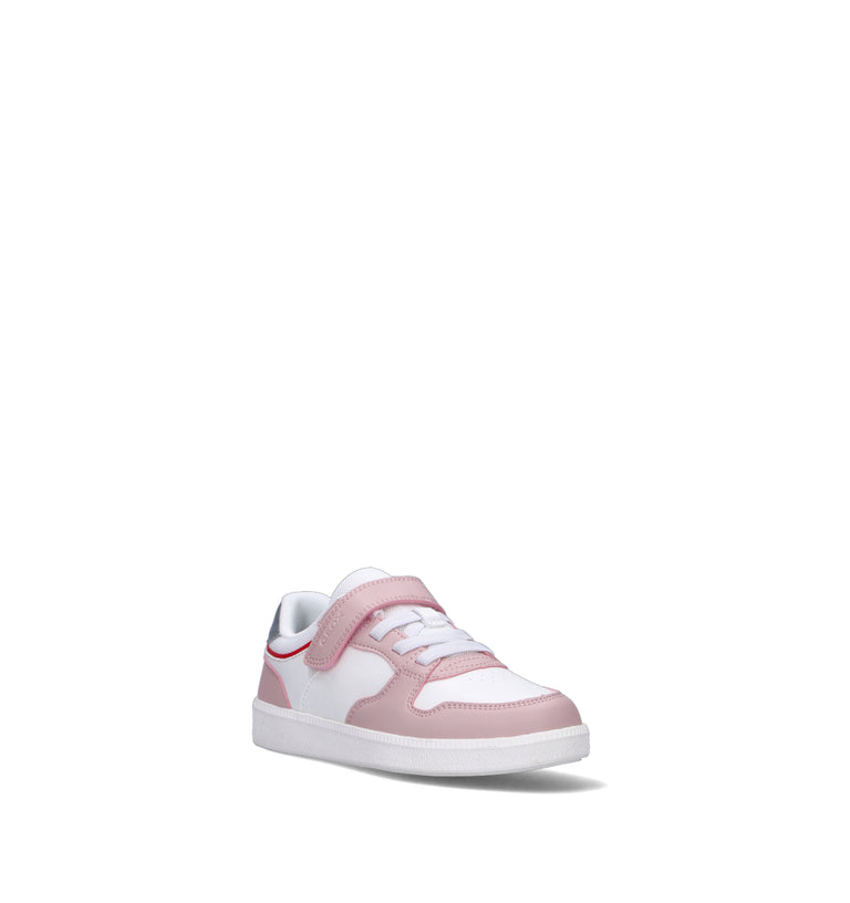 GEOX Sneaker bimba bianca/rosa