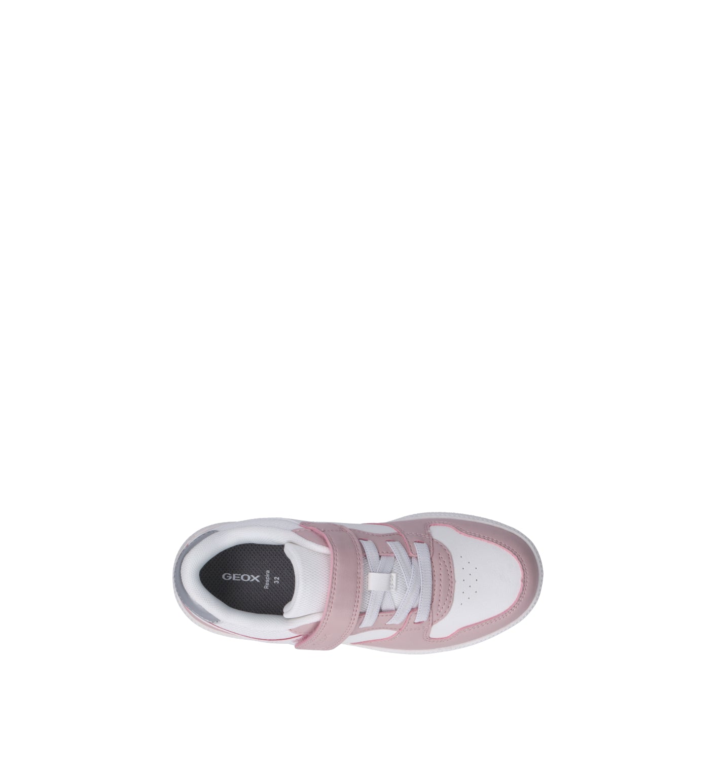 GEOX Sneaker bimba bianca/rosa