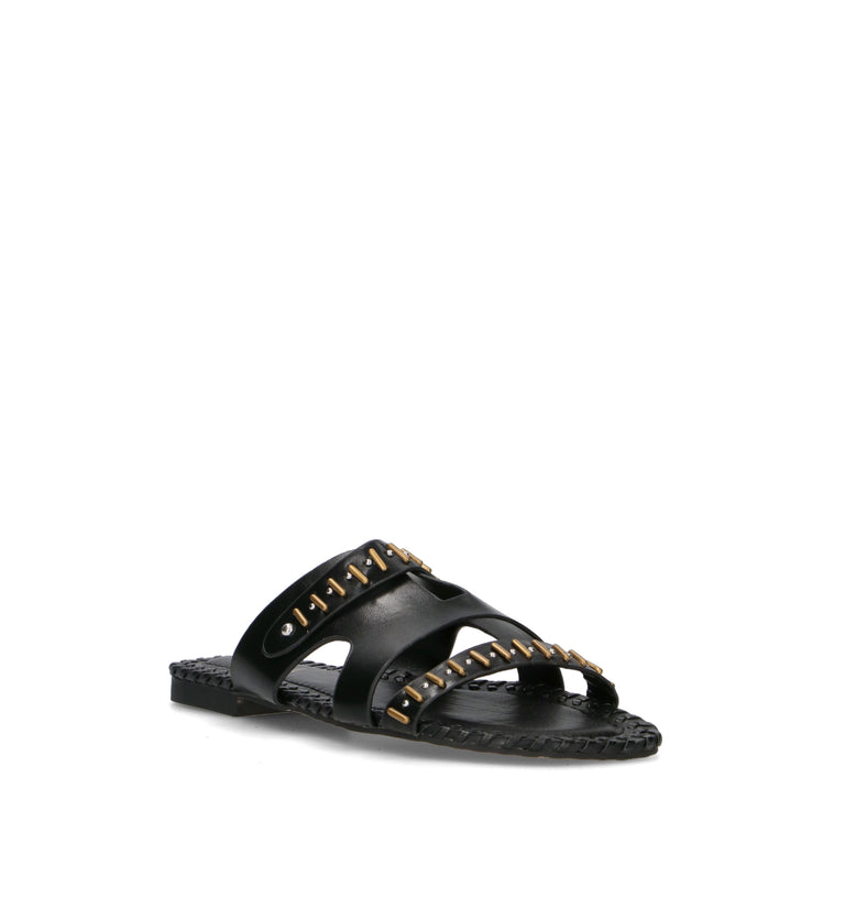 JEIDA Ciabatta donna nera in pelle