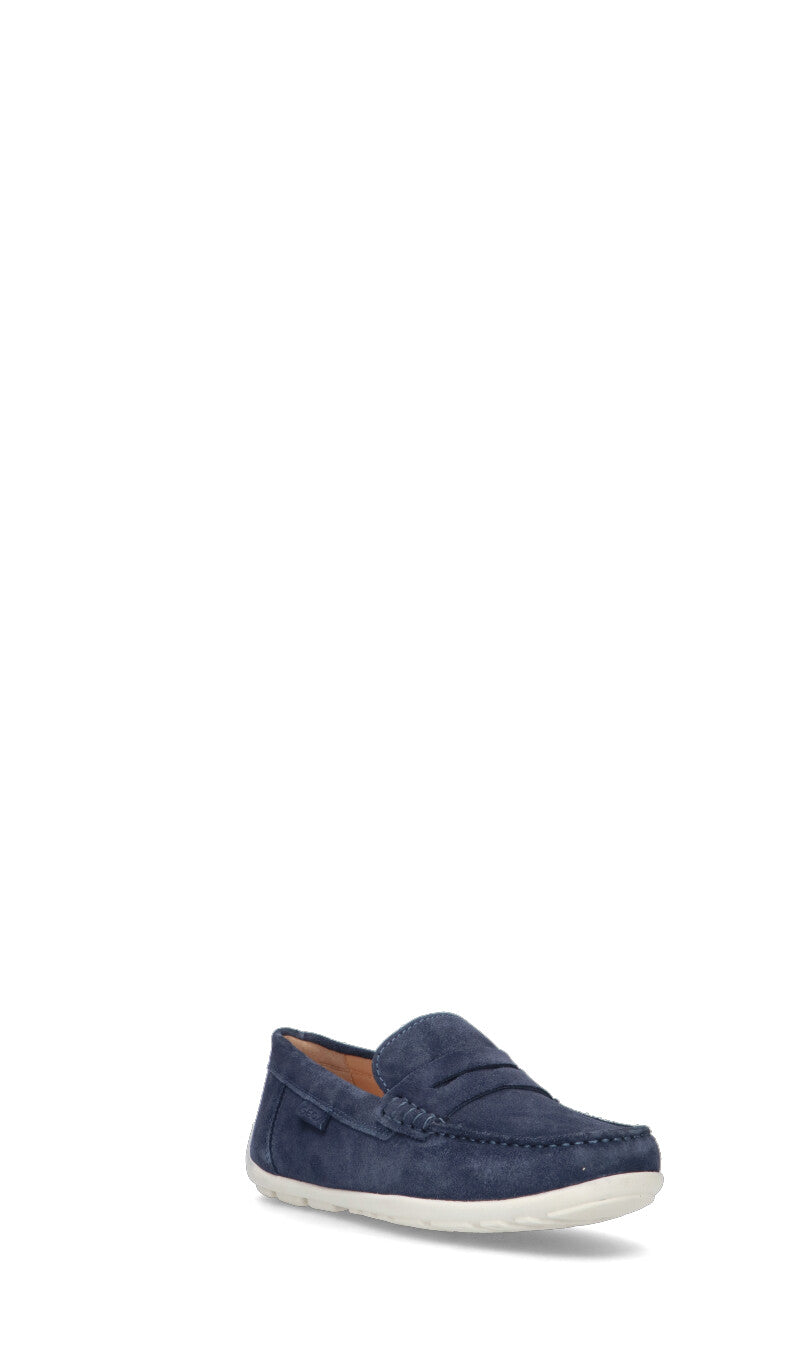 GEOX Mocassino bimbo blu in suede