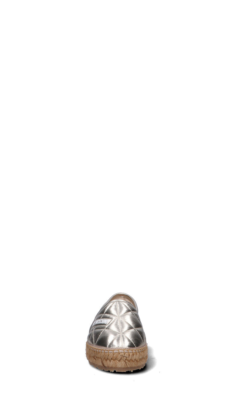 LOVE MOSCHINO Espadrilla donna platino