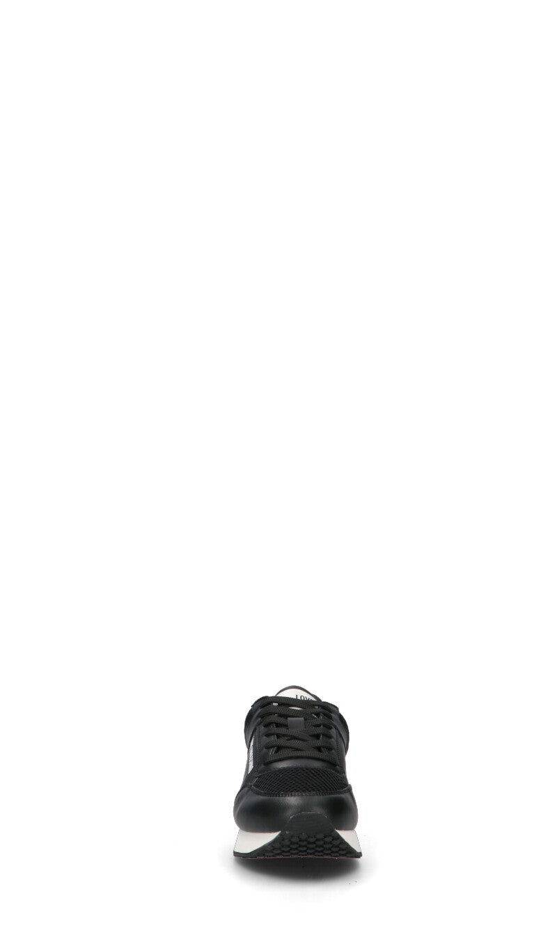 LOVE MOSCHINO Sneaker donna nera/bianca in pelle