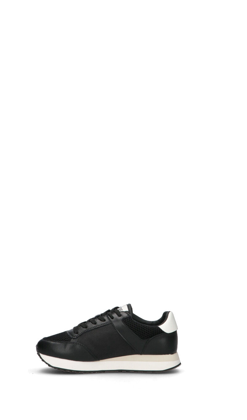 LOVE MOSCHINO Sneaker donna nera/bianca in pelle