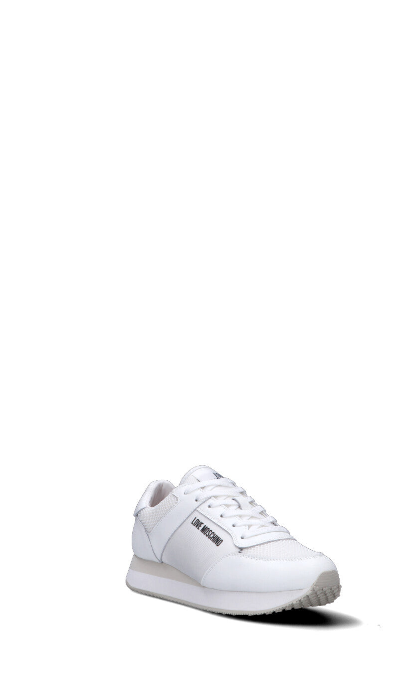 LOVE MOSCHINO Sneaker donna bianca in pelle