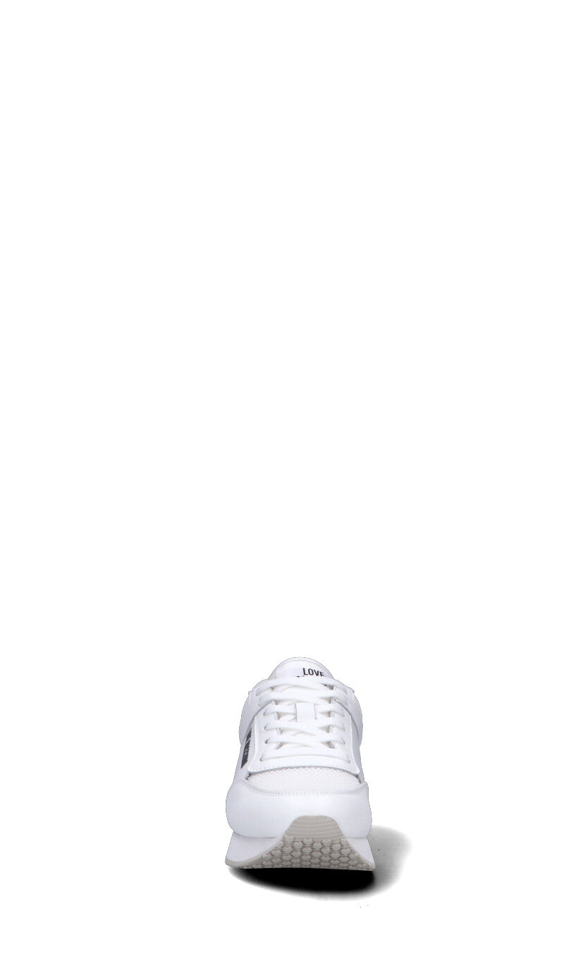 LOVE MOSCHINO Sneaker donna bianca in pelle