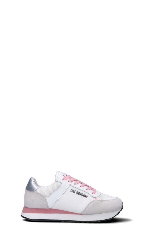 LOVE MOSCHINO Sneaker donna bianca/beige/rosa/argento