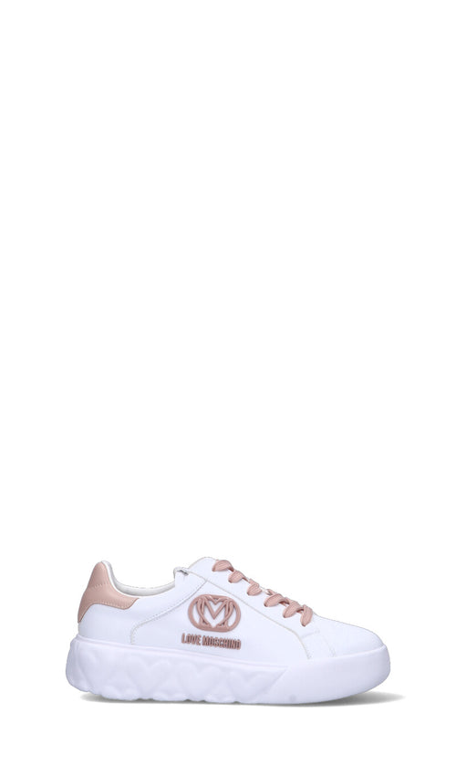 LOVE MOSCHINO Sneaker donna bianca/rosa in pelle