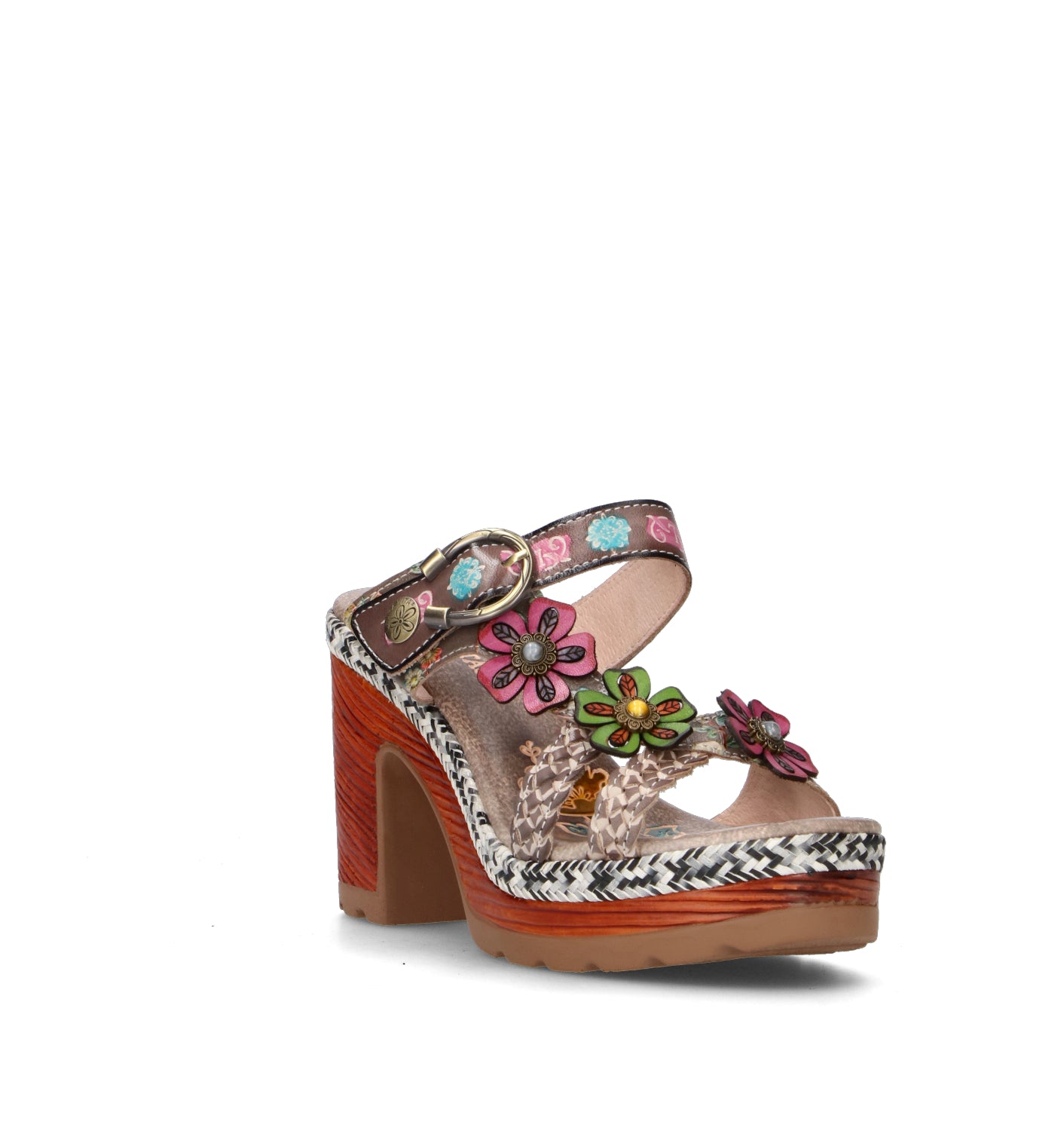 LAURA VITA Sandalo donna multicolor in pelle