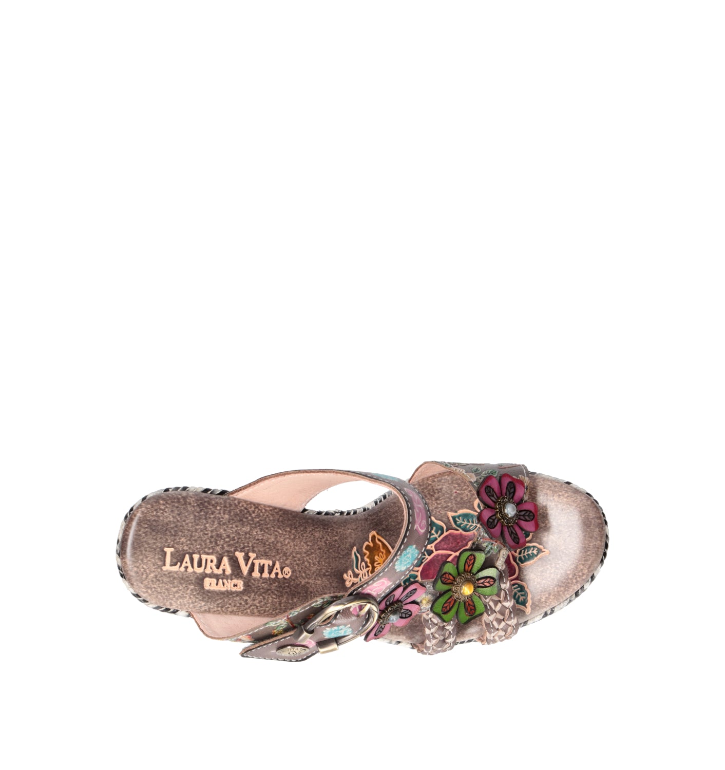 LAURA VITA Sandalo donna multicolor in pelle