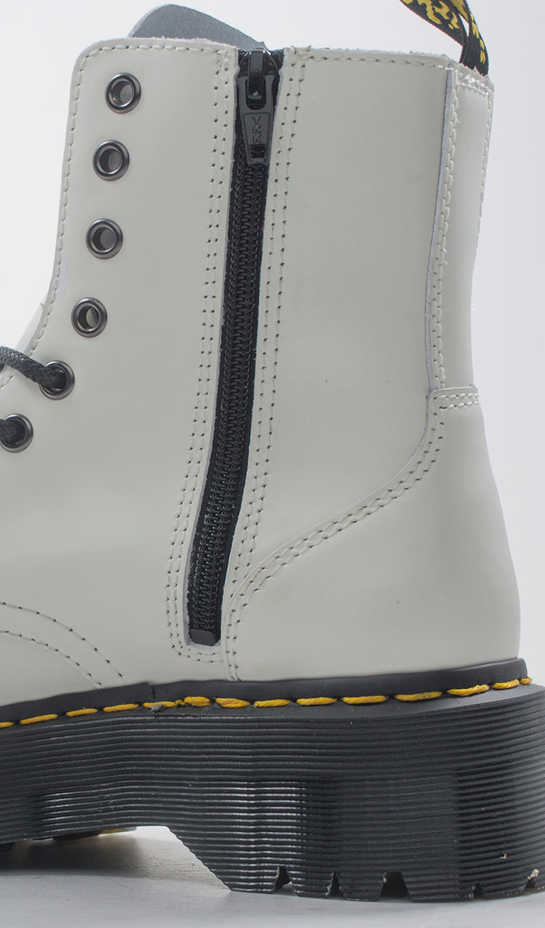 DR. MARTENS Anfibio donna bianco in pelle