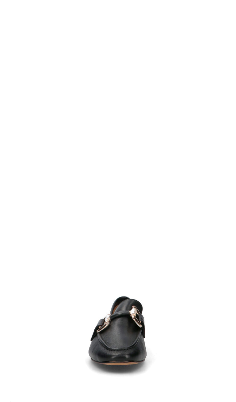 JUST FRIENDS Mocassino donna nero in pelle