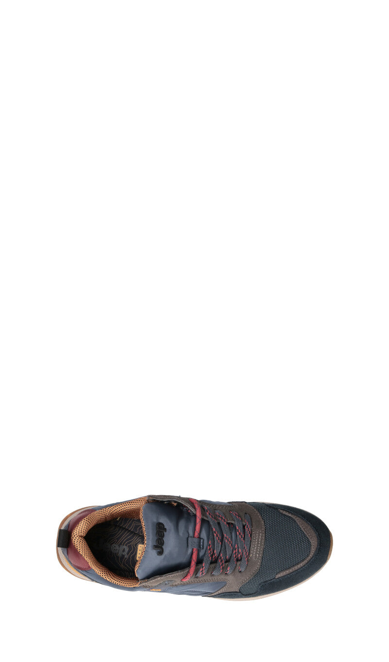 JEEP Sneaker uomo blu in suede