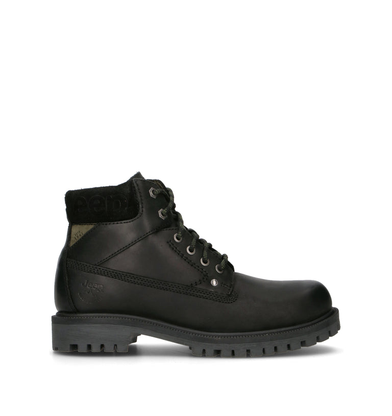 JEEP Polacco uomo nero in pelle