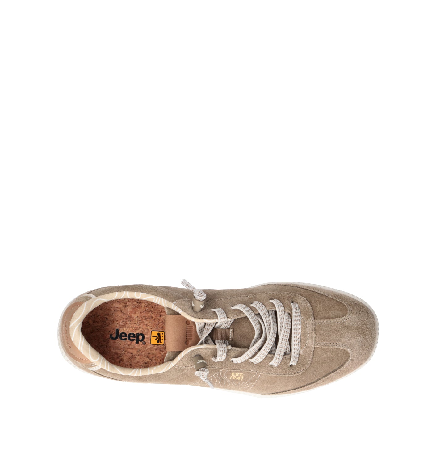 JEEP Sneaker uomo beige in suede