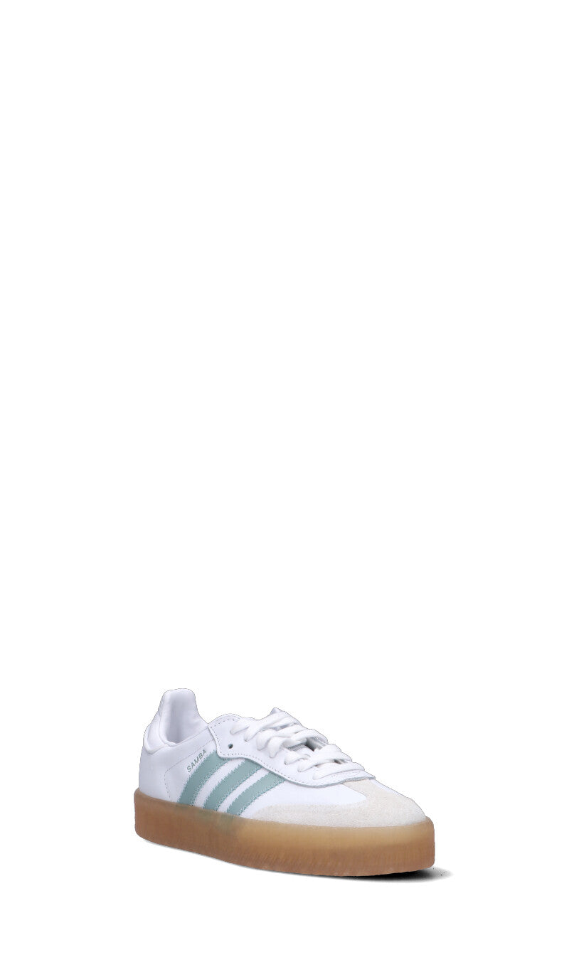 ADIDAS SAMBA W Sneaker donna bianca/azzurra in pelle