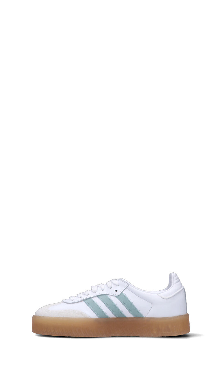 ADIDAS SAMBA W Sneaker donna bianca/azzurra in pelle
