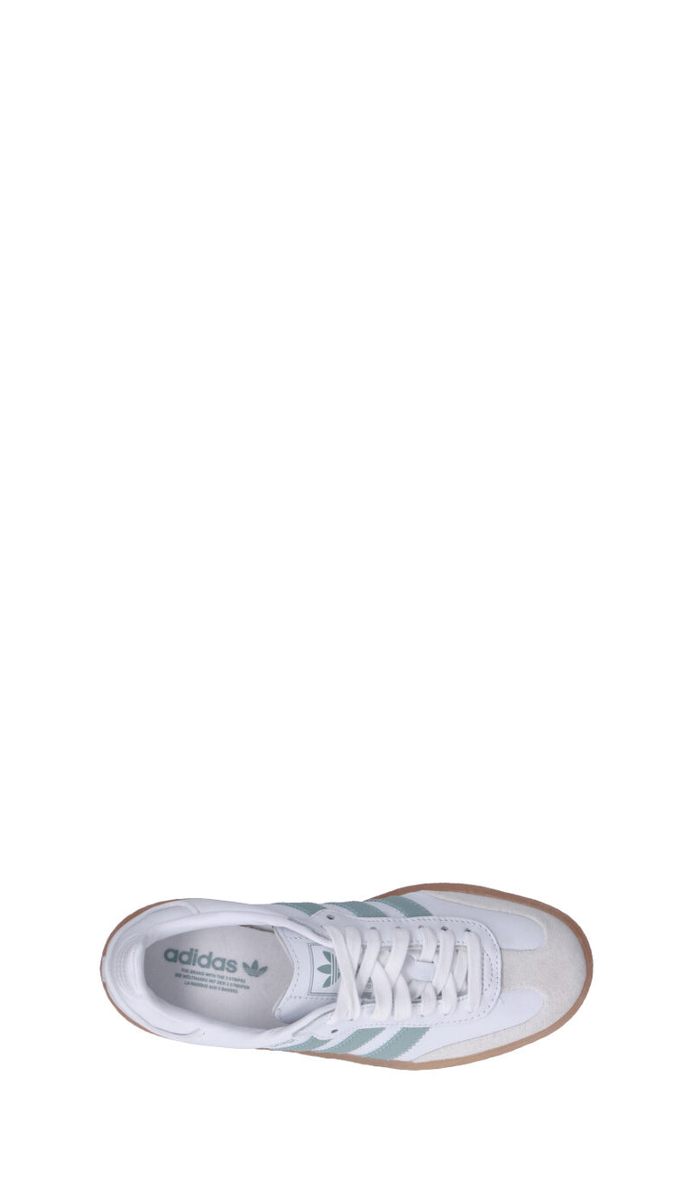 ADIDAS SAMBA W Sneaker donna bianca/azzurra in pelle