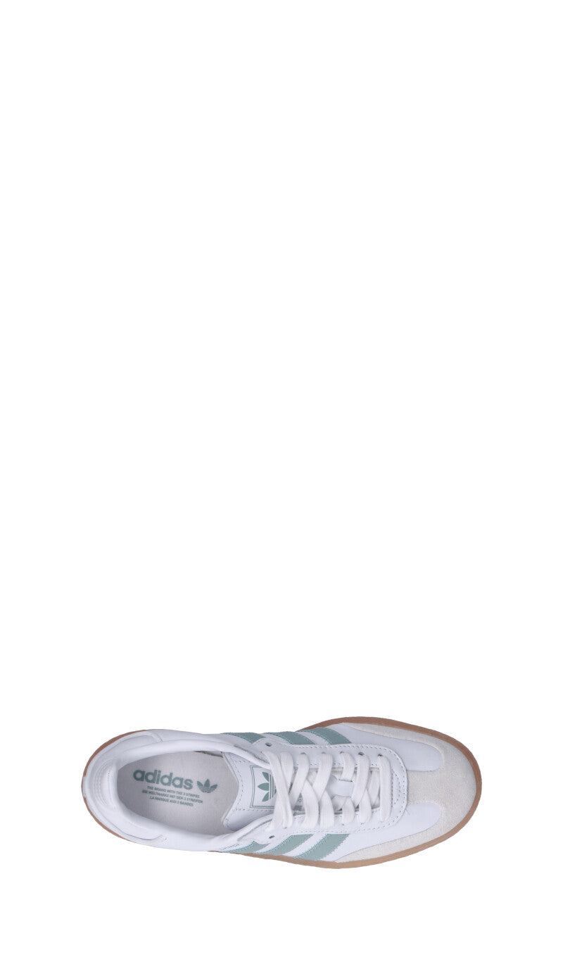 ADIDAS SAMBA W Sneaker donna bianca/azzurra in pelle