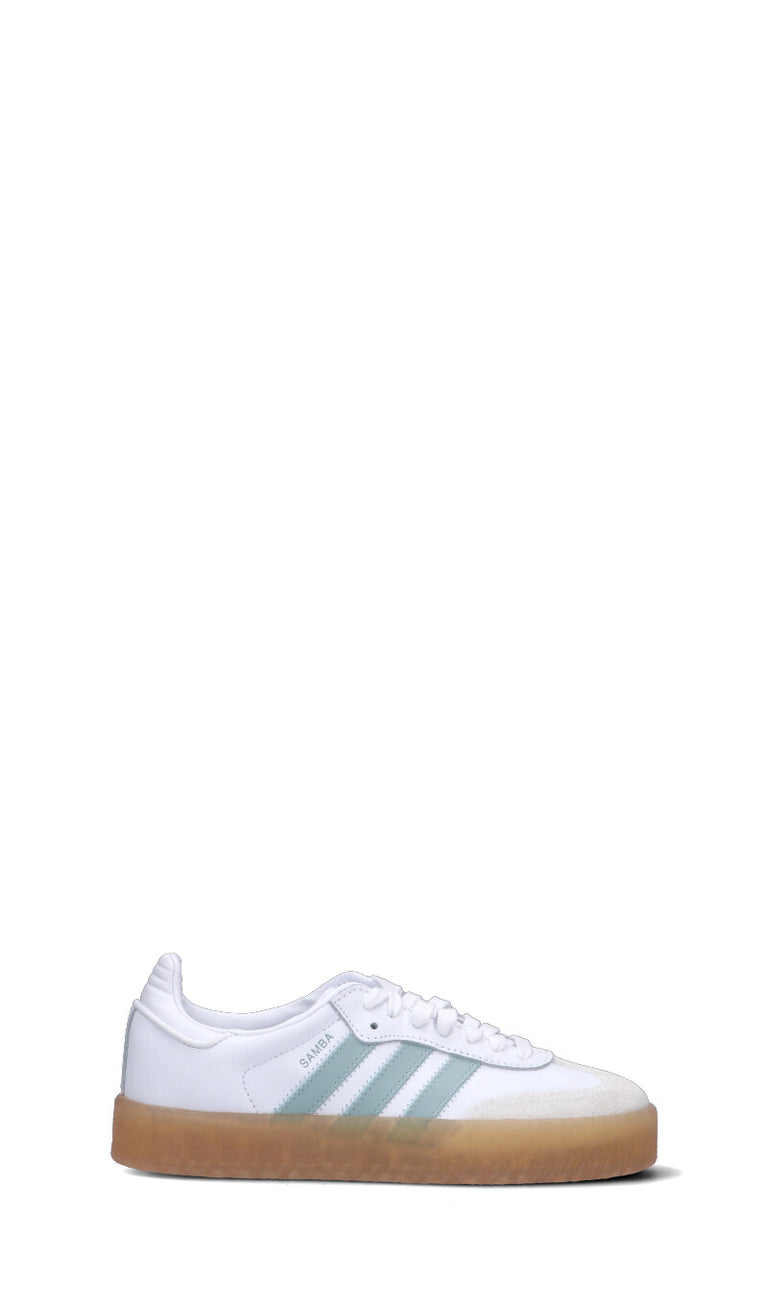 ADIDAS SAMBA W Sneaker donna bianca/azzurra in pelle