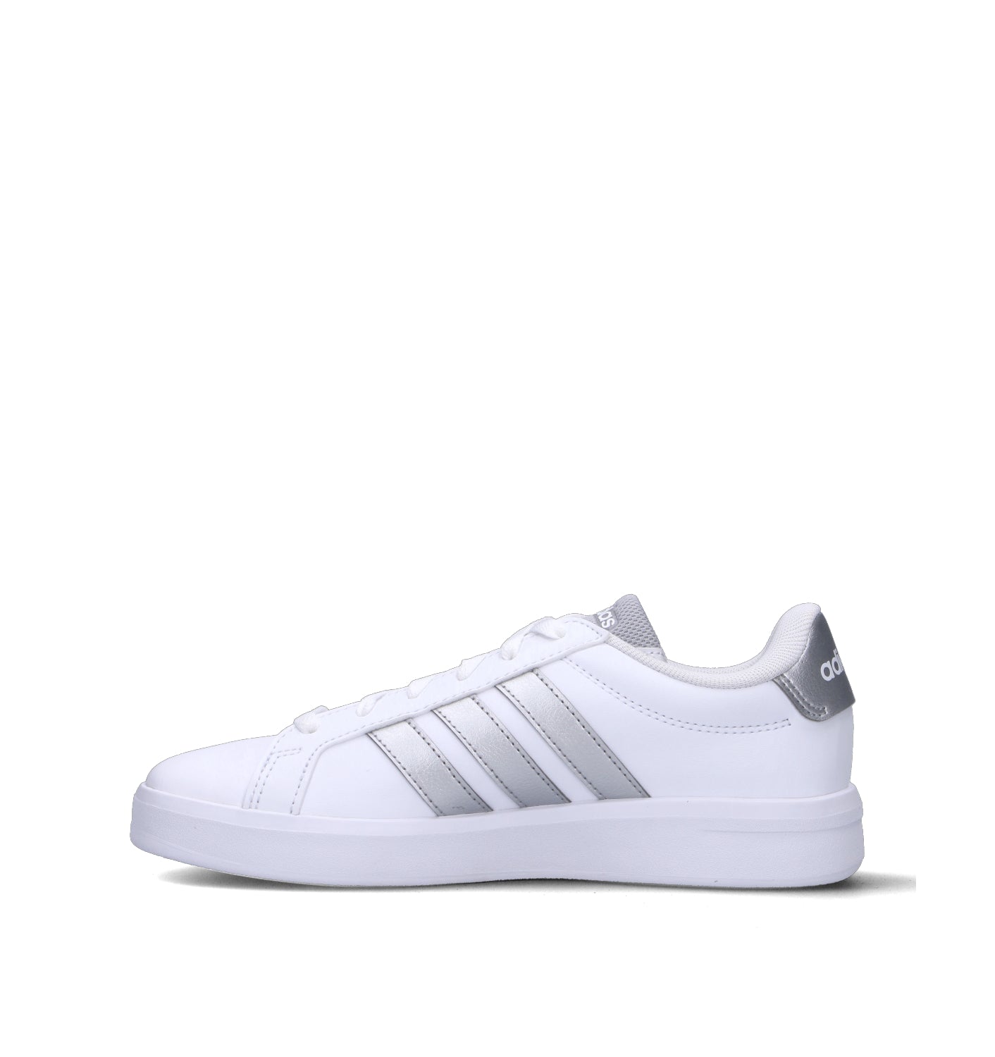 ADIDAS GRAND COURT 3.0 J Sneaker ragazzo bianca/argento