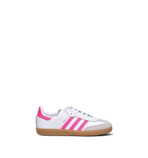 ADIDAS SAMBA OG Sneaker bimba bianca/rosa in pelle