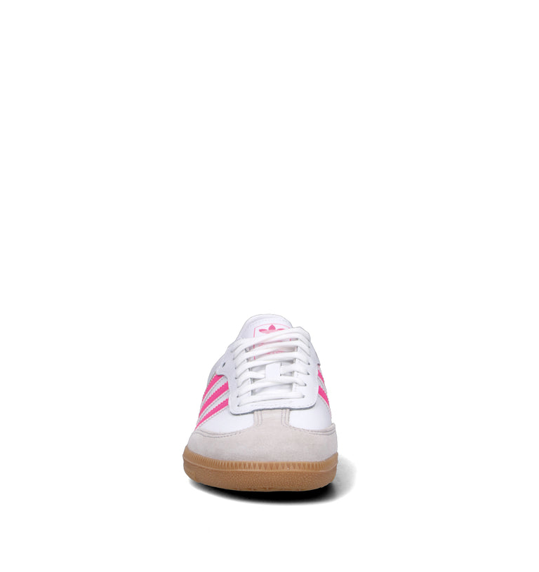 ADIDAS SAMBA OG J Sneaker ragazza bianca/rosa in pelle