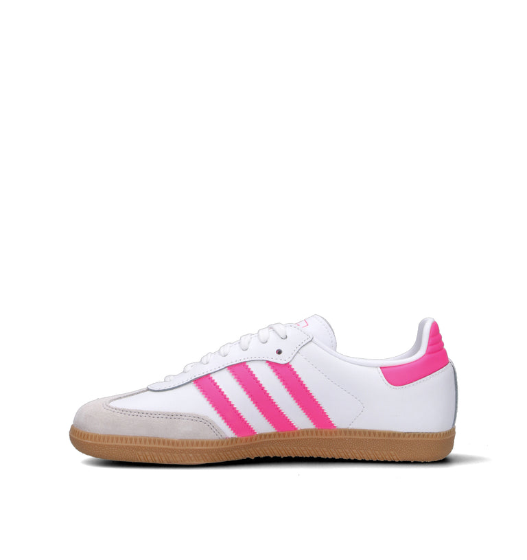 ADIDAS SAMBA OG J Sneaker ragazza bianca/rosa in pelle