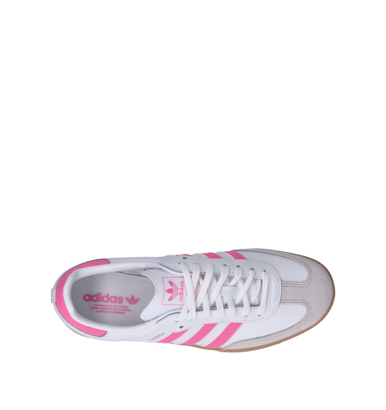 ADIDAS SAMBA OG J Sneaker ragazza bianca/rosa in pelle