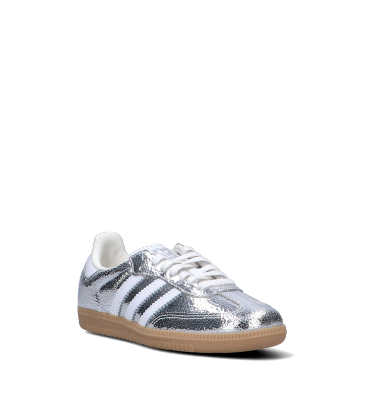 ADIDAS SAMBA OG W Sneaker donna argento in pelle