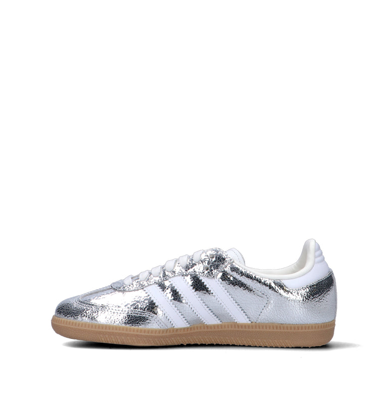 ADIDAS SAMBA OG W Sneaker donna argento in pelle