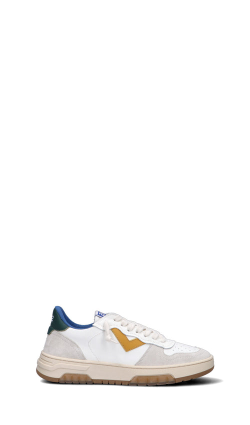 DUEBARRADODICI Sneaker ragazzo bianca/blu in pelle
