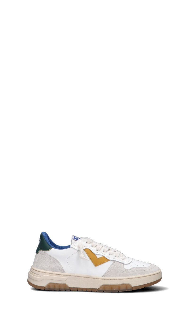 DUEBARRADODICI Sneaker ragazzo bianca/blu in pelle