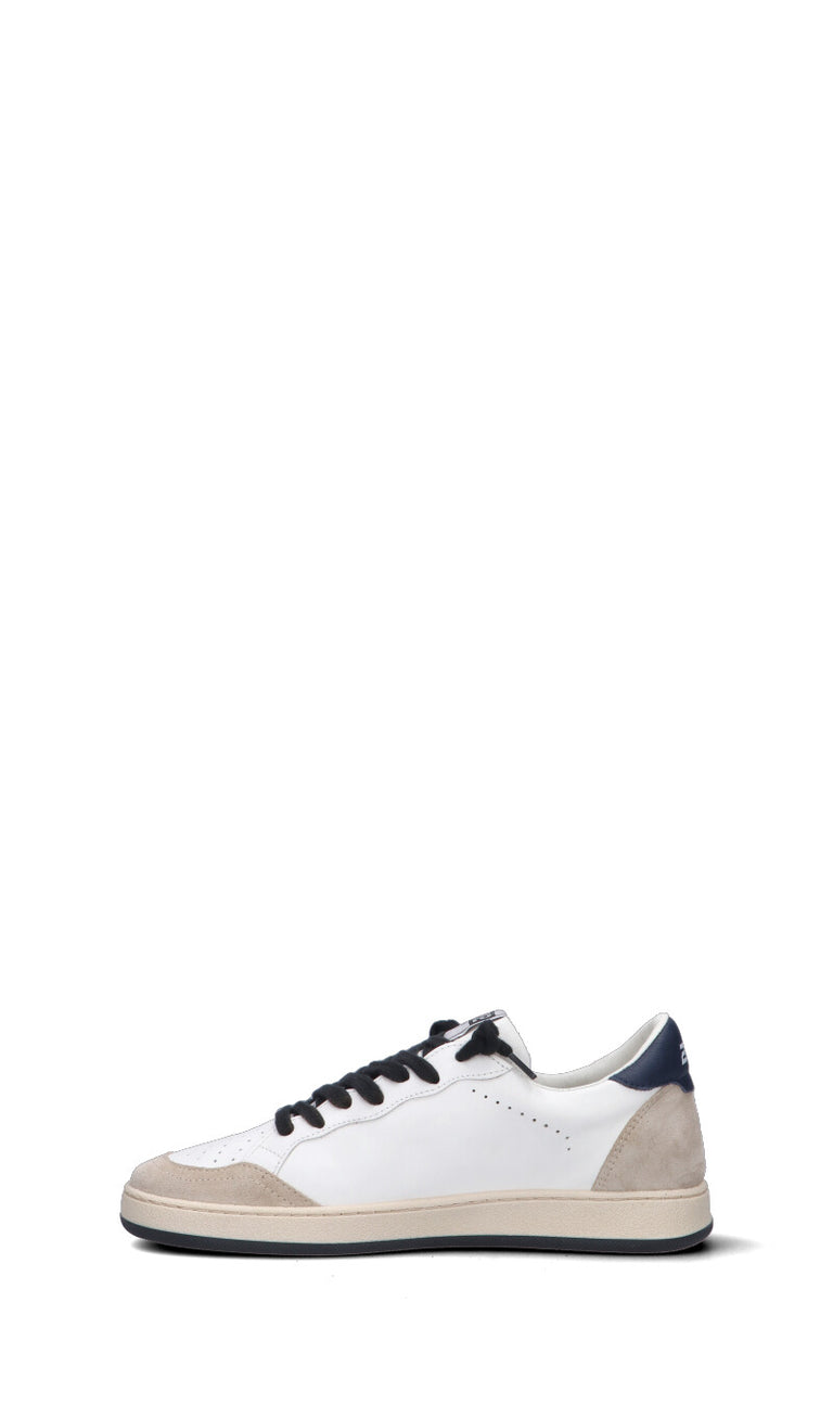 DUEBARRADODICI Sneaker ragazzo bianca/blu in pelle