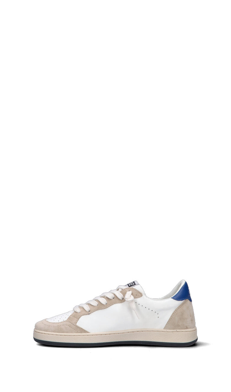 DUEBARRADODICI Sneaker ragazzo bianca/blu in pelle