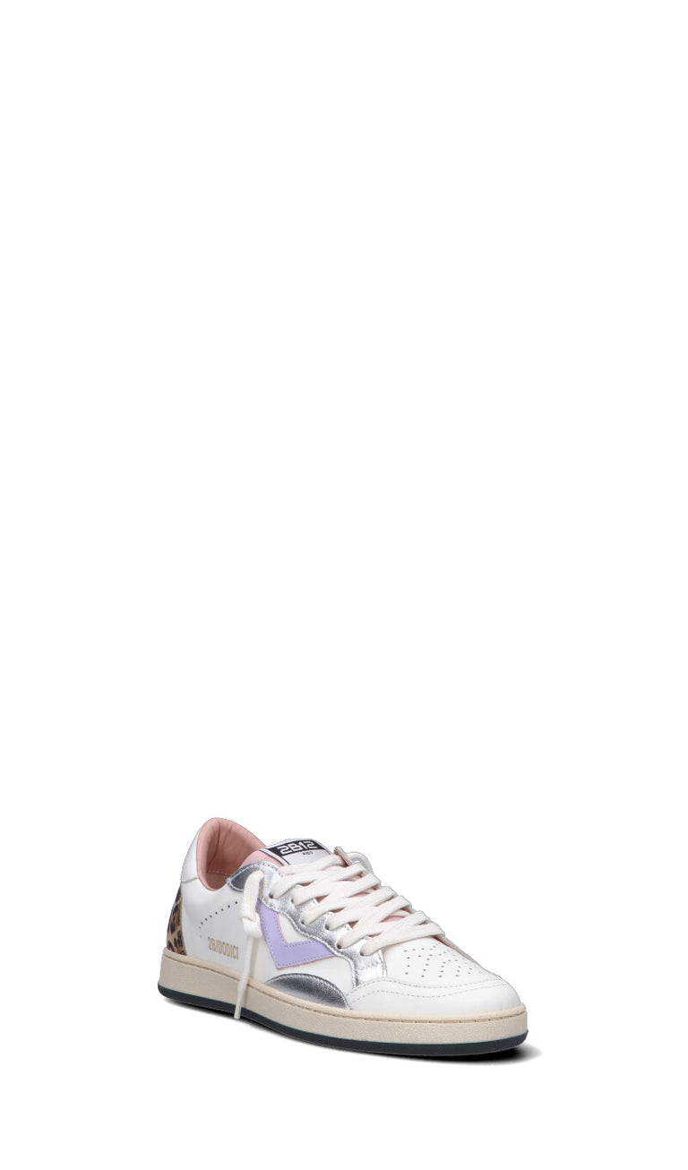 DUEBARRADODICI Sneaker ragazza bianca/maculata in pelle