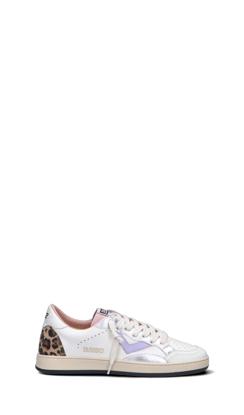 DUEBARRADODICI Sneaker ragazza bianca/maculata in pelle