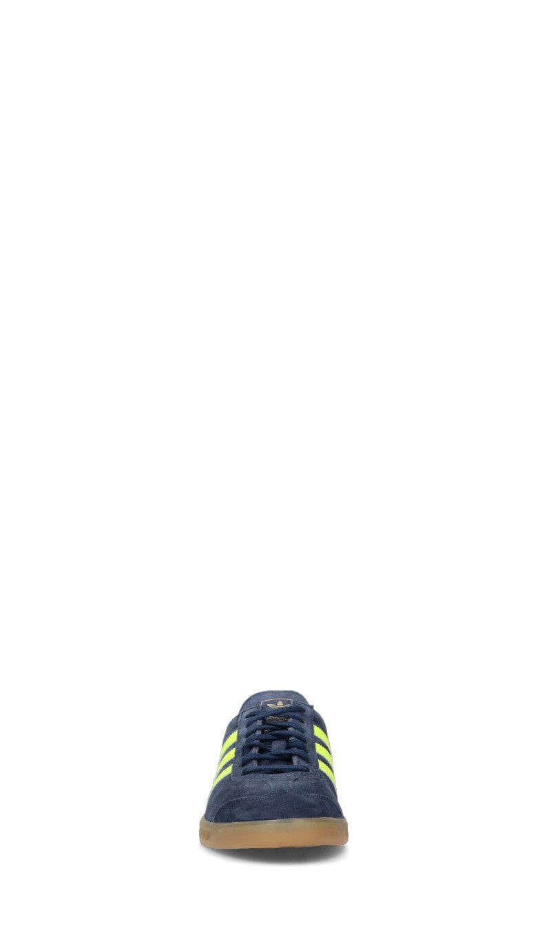 ADIDAS - HAMBURG W Sneaker donna blu/gialla in suede