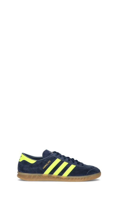ADIDAS - HAMBURG W Sneaker uomo blu/gialla in suede