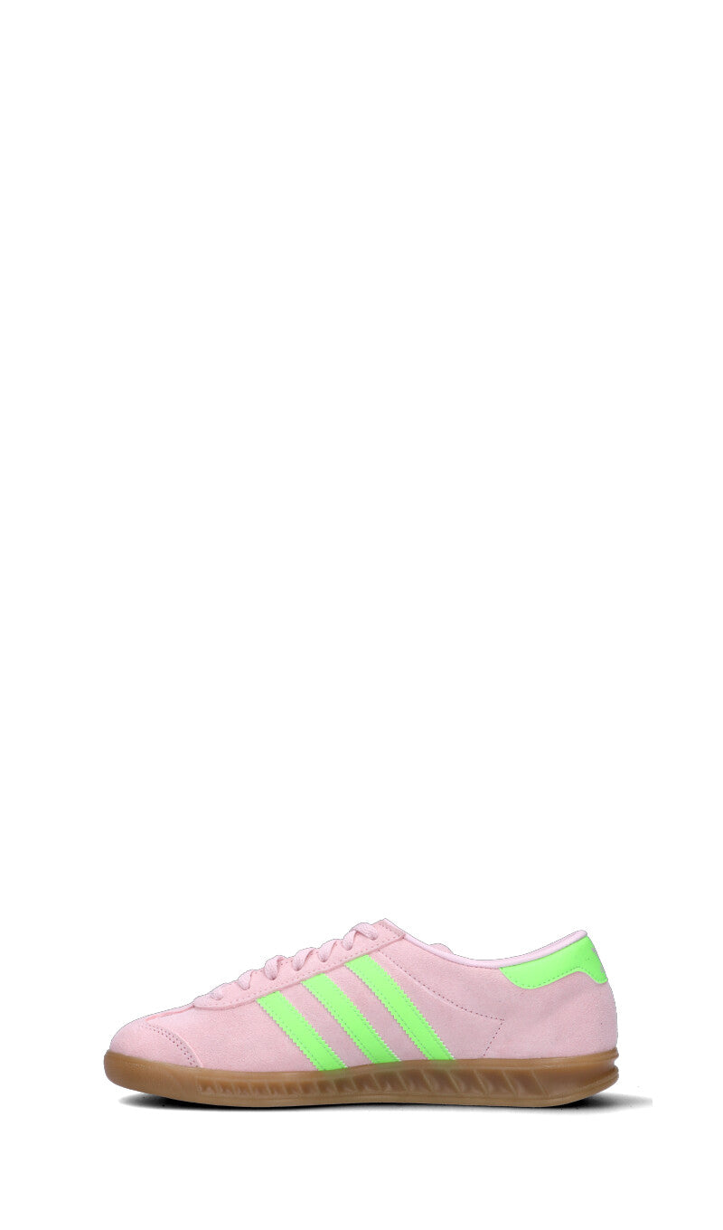 ADIDAS HAMBURG W Sneaker donna rosa/verde in suede