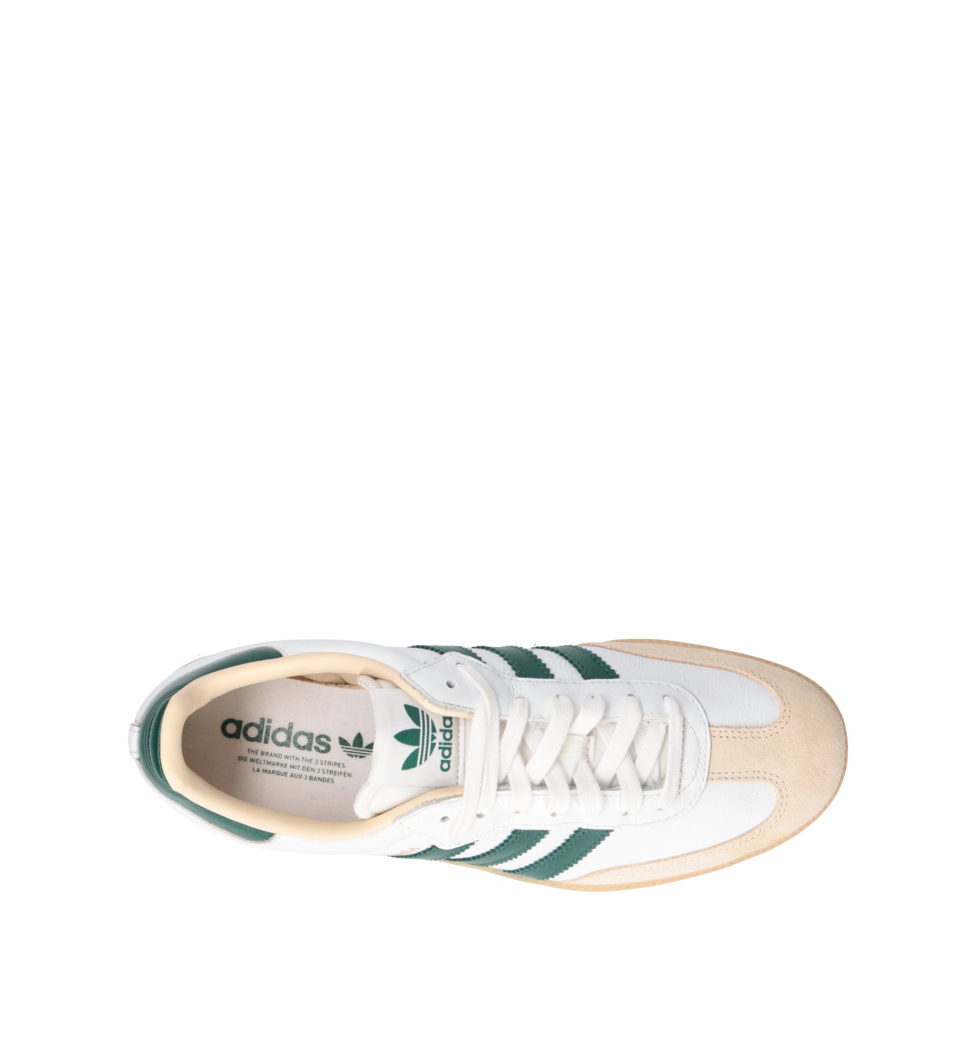 ADIDAS SAMBA Sneaker uomo bianca/verde in pelle