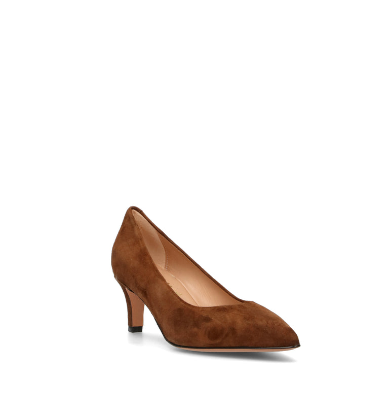 JUBILE' Décolleté donna marrone in suede