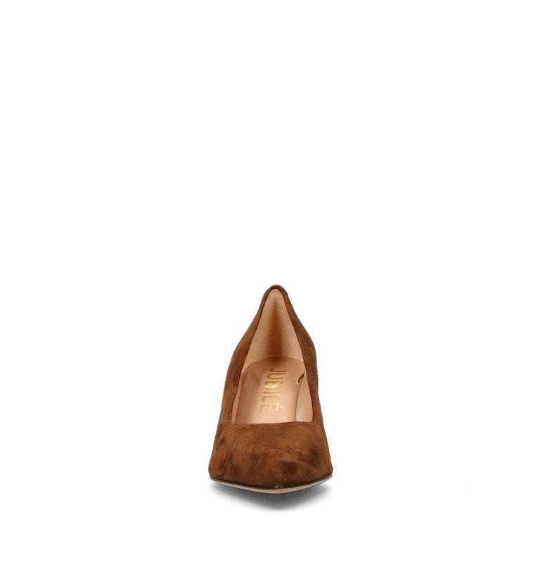 JUBILE' Décolleté donna marrone in suede